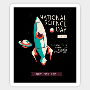 Science Day Rocket Sticker